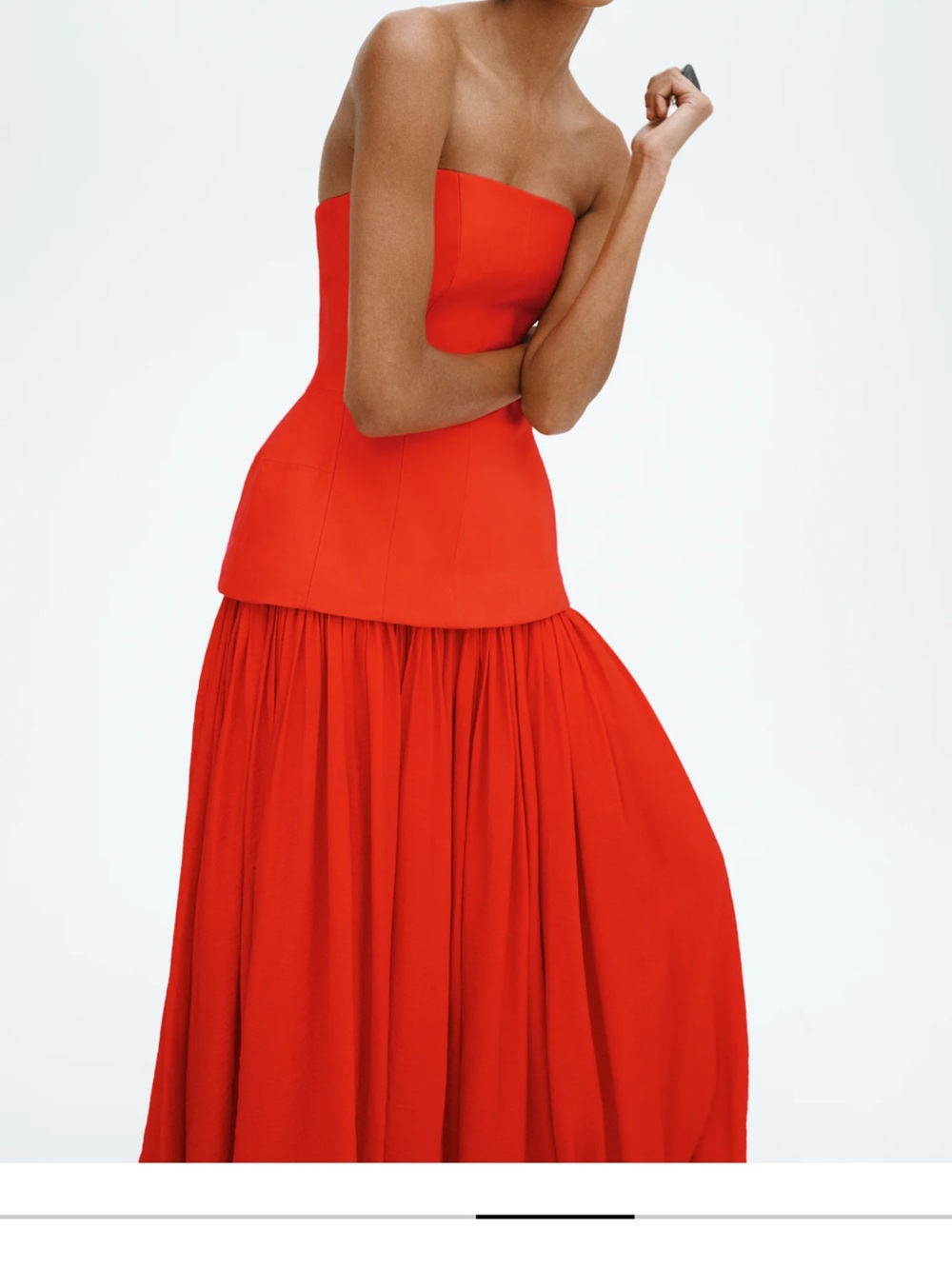 NWT H&M EDITION Strapless Red Evening Gown